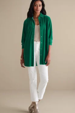 Soft Surroundings Velvet Boyfriend Tunic Shirt| Tops|Tunics & Leggings