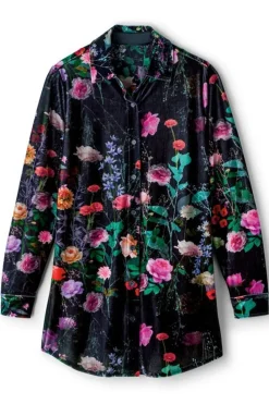 Soft Surroundings Velvet Boyfriend Tunic Shirt| Tops|Tunics & Leggings