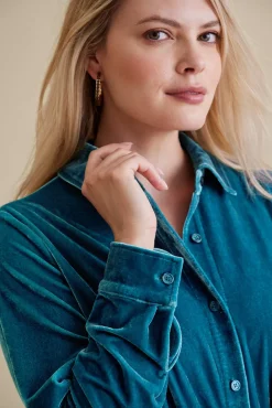 Soft Surroundings Velvet Boyfriend Tunic Shirt| Tops|Tunics & Leggings