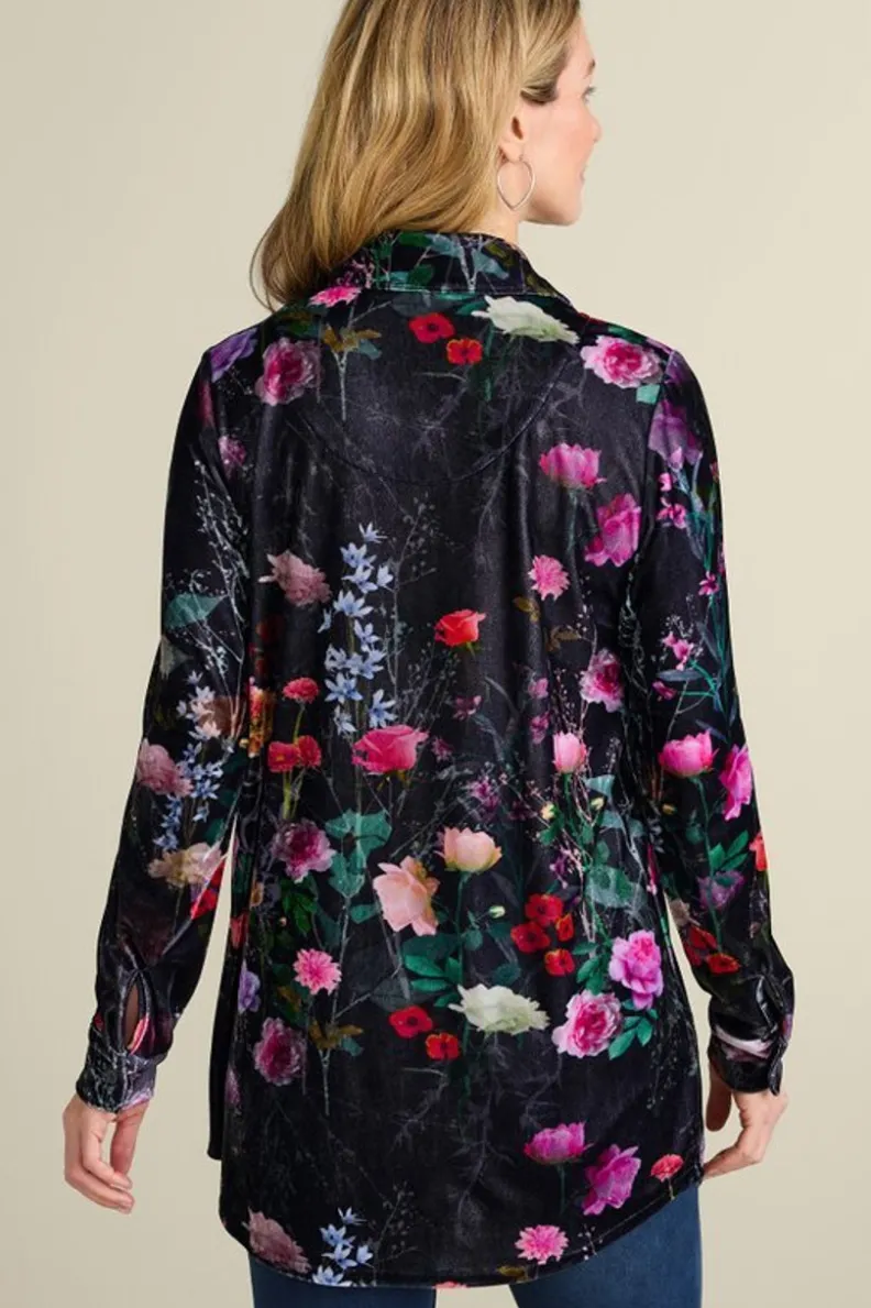 Soft Surroundings Velvet Boyfriend Tunic Shirt| Tops|Tunics & Leggings