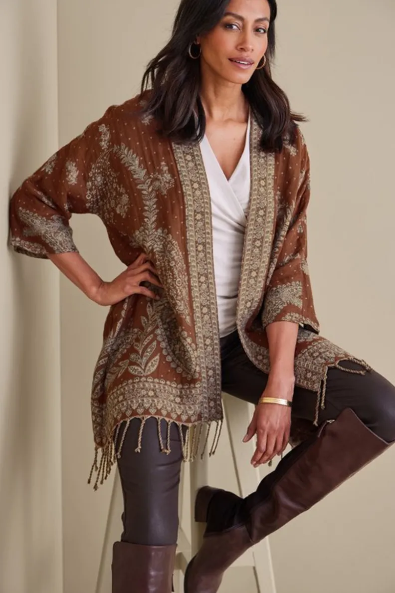 Soft Surroundings Versailles Jacquard Topper| Toppers|Jackets & Coats