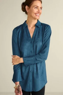 Soft Surroundings Vida Faux Suede Tunic| Tops