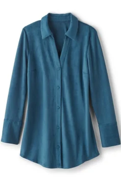 Soft Surroundings Vida Faux Suede Tunic| Tops