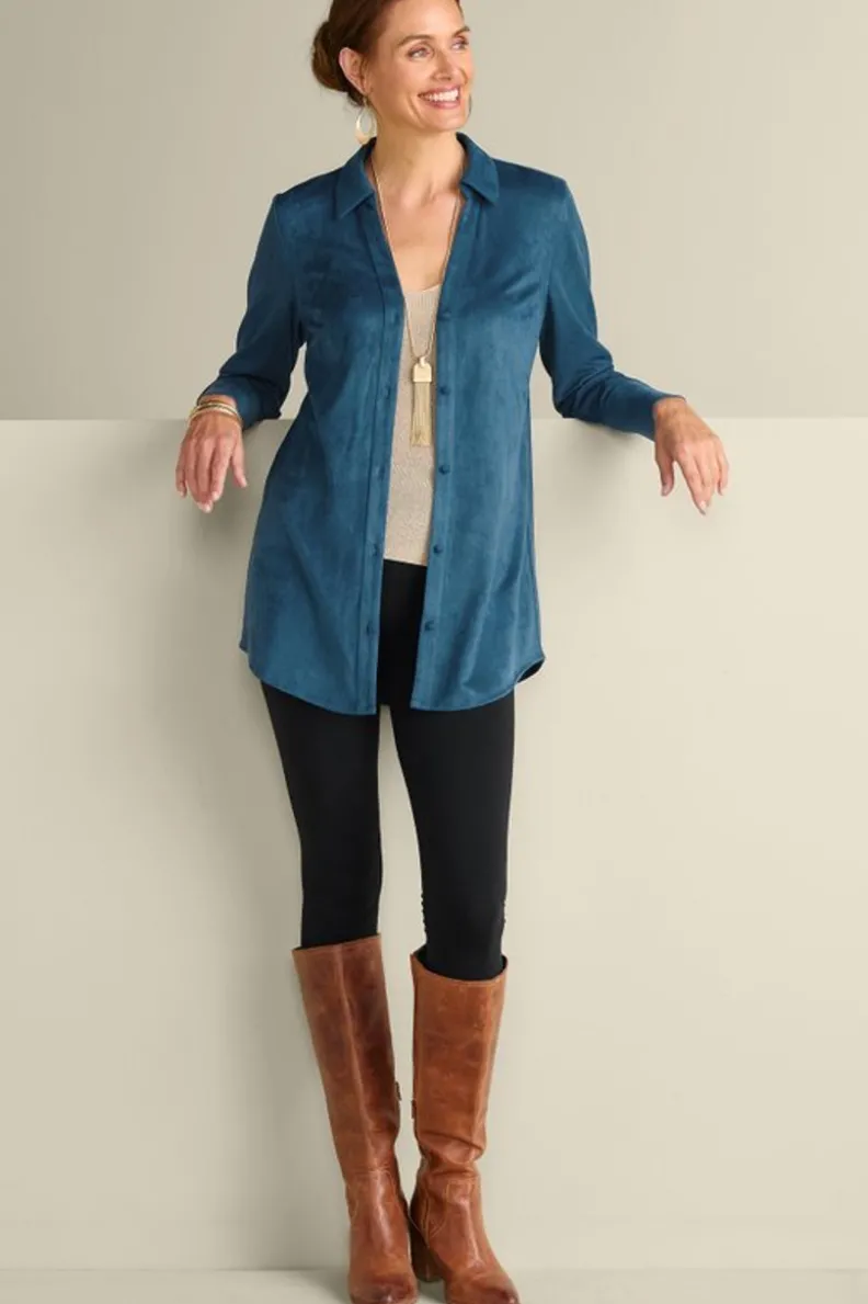 Soft Surroundings Vida Faux Suede Tunic| Tops