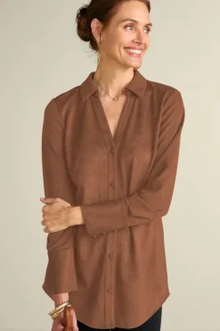 Soft Surroundings Vida Faux Suede Tunic| Tops