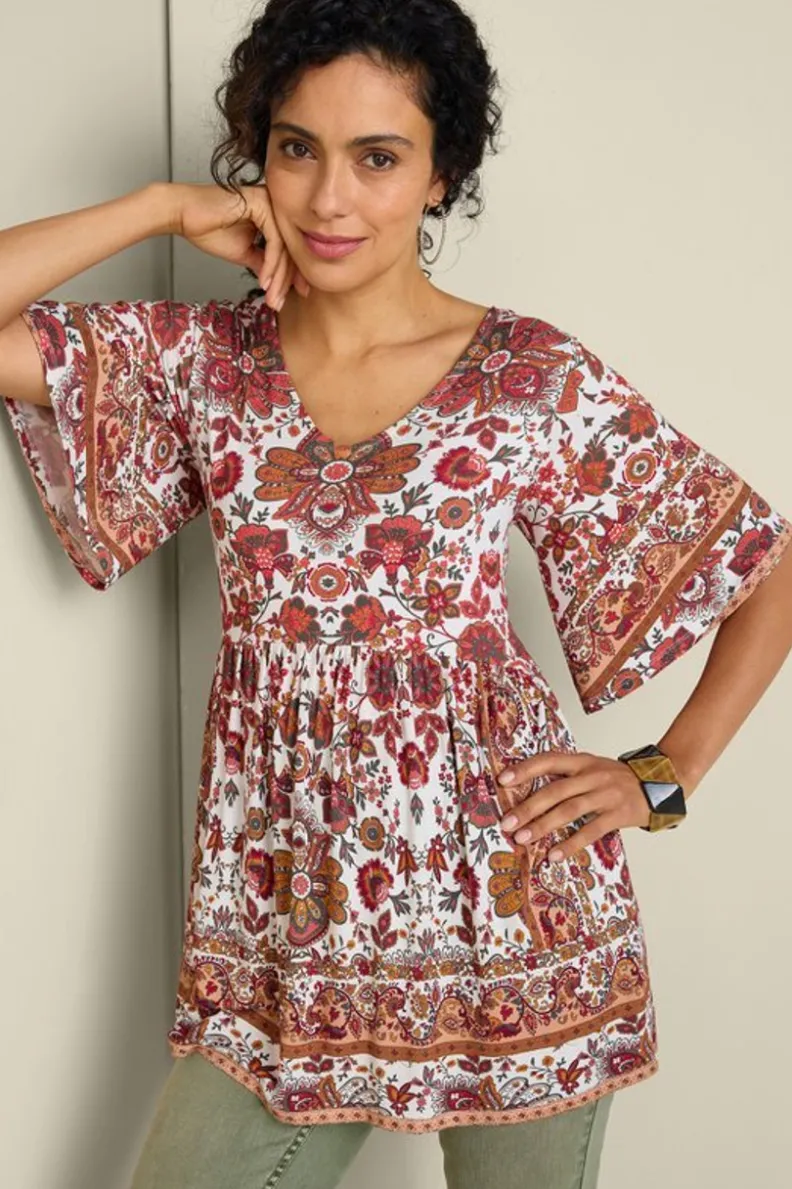 Soft Surroundings Vina Short Sleeve Tunic| Tops|Tunics & Leggings