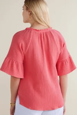 Soft Surroundings Vinka Gauze Pullover| Tops