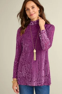Soft Surroundings Walden Velvet Turtleneck| Tops