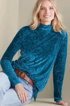 Soft Surroundings Walden Velvet Turtleneck| Tops