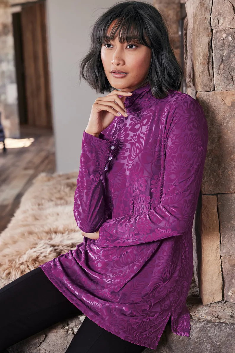 Soft Surroundings Walden Velvet Turtleneck| Tops