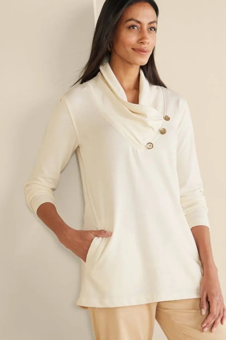 Soft Surroundings Westminster Tunic Sweatshirt| Tops|Tunics & Leggings