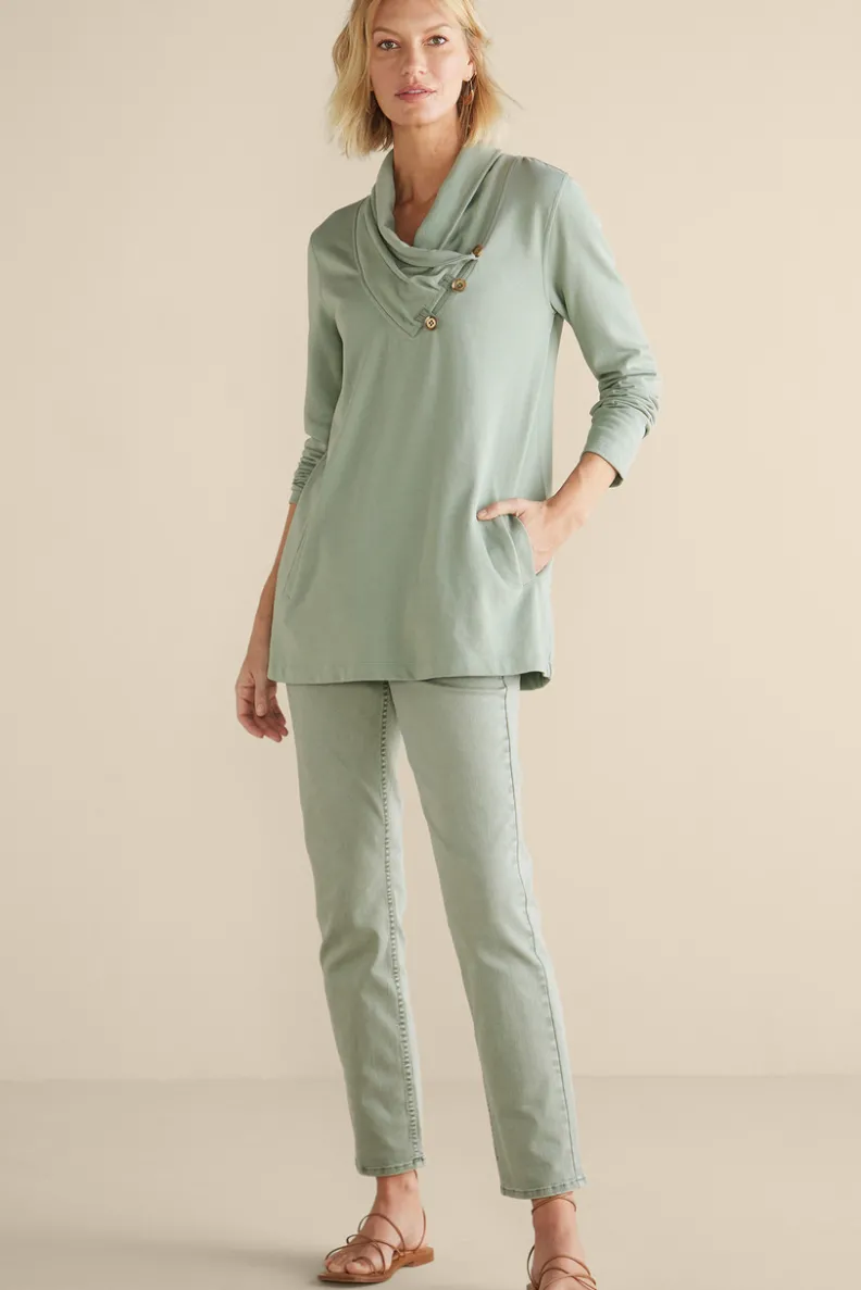 Soft Surroundings Westminster Tunic Sweatshirt| Tops|Tunics & Leggings