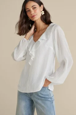Soft Surroundings Xenia Ruffle Top| Tops