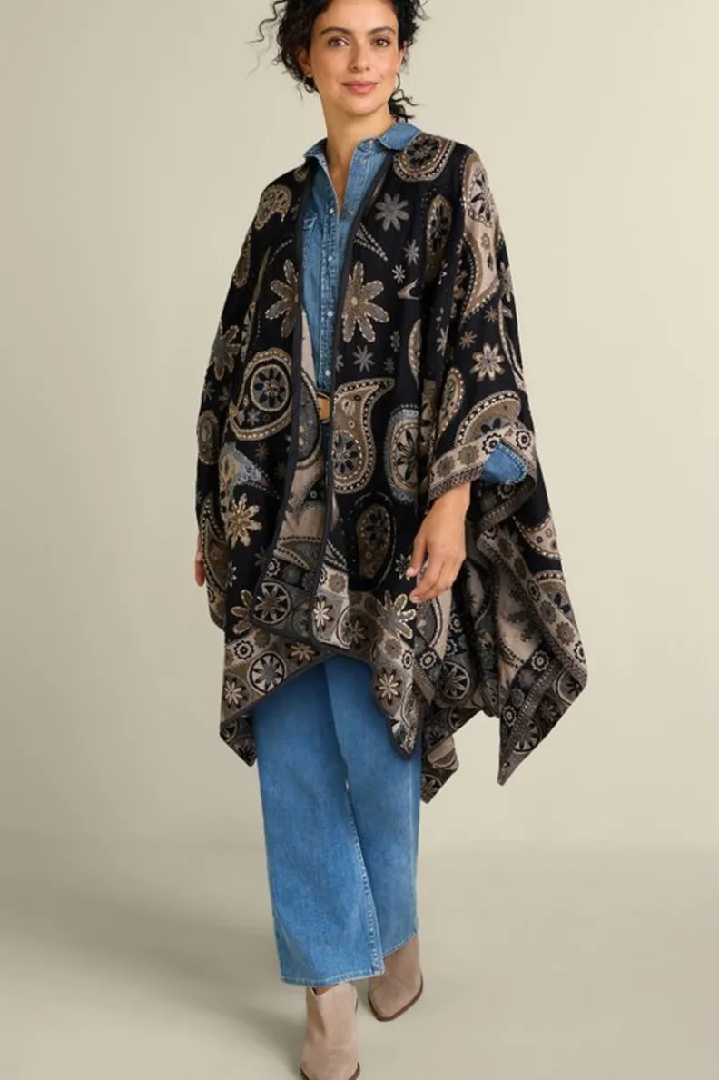 Soft Surroundings Yasmin Embroidered Wrap| Toppers|Jackets & Coats