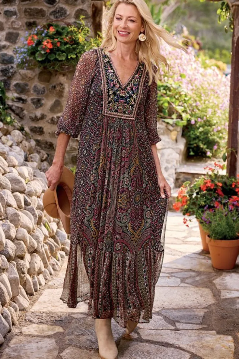 Soft Surroundings Zellige Maxi Dress| Dresses